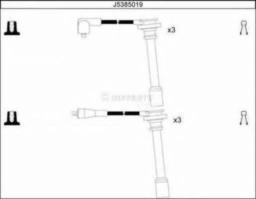 Nipparts J5385019 Ignition cable kit J5385019