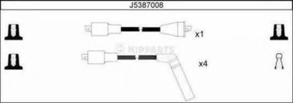 Nipparts J5387008 Ignition cable kit J5387008