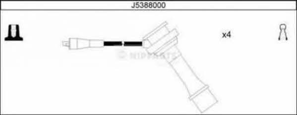 Nipparts J5388000 Ignition cable kit J5388000