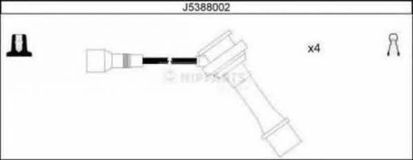 Nipparts J5388002 Ignition cable kit J5388002