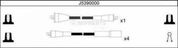 Nipparts J5390000 Ignition cable kit J5390000