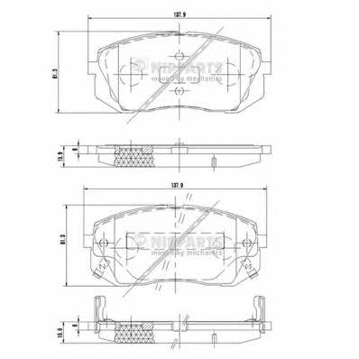 Nipparts N3600330 Brake Pad Set, disc brake N3600330