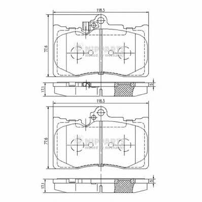 Nipparts N3602134 Brake Pad Set, disc brake N3602134