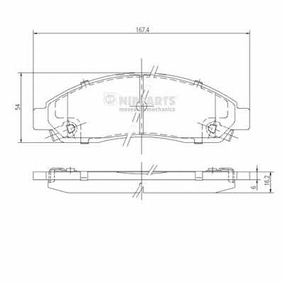 Nipparts N3609010 Brake Pad Set, disc brake N3609010