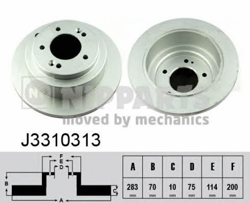 Nipparts J3310313 Brake disc J3310313