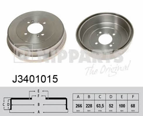 Nipparts J3401015 Rear brake drum J3401015