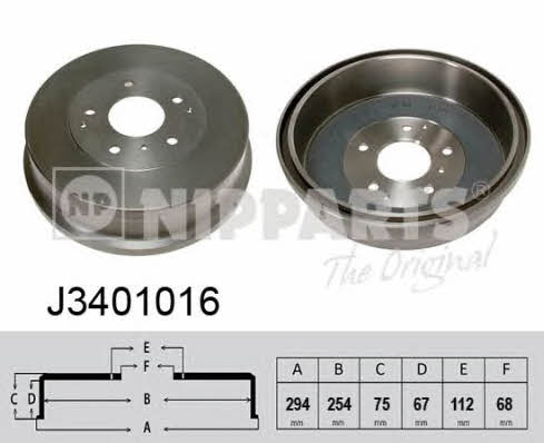 Nipparts J3401016 Rear brake drum J3401016