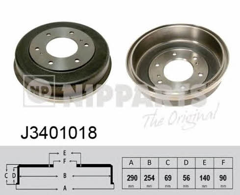 Nipparts J3401018 Rear brake drum J3401018