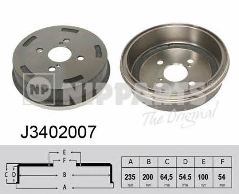 Nipparts J3402007 Rear brake drum J3402007