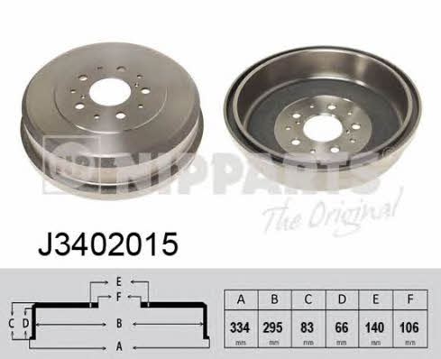 Nipparts J3402015 Rear brake drum J3402015