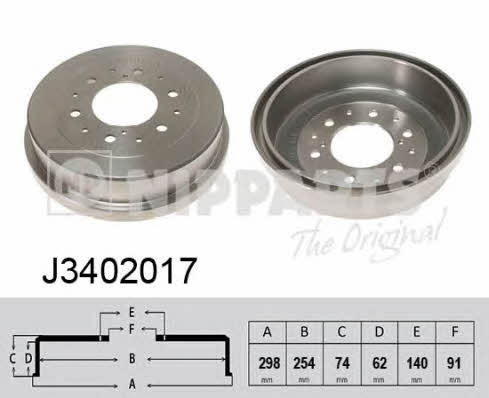 Nipparts J3402017 Rear brake drum J3402017