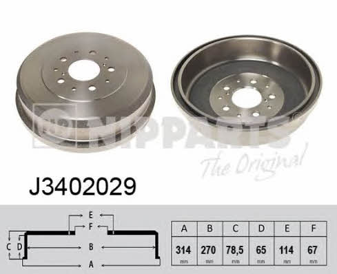Nipparts J3402029 Rear brake drum J3402029