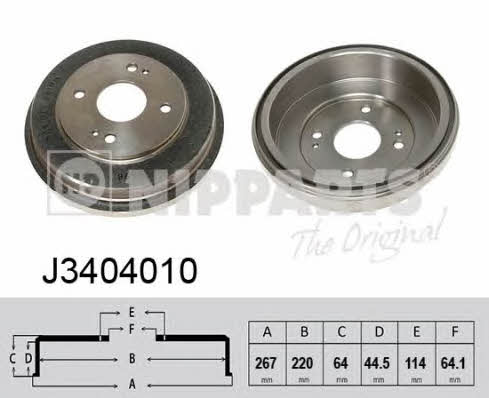 Nipparts J3404010 Rear brake drum J3404010