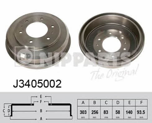 Nipparts J3405002 Rear brake drum J3405002