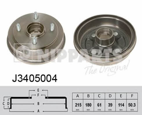 Nipparts J3405004 Rear brake drum J3405004