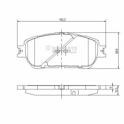 Nipparts J3602121 Brake Pad Set, disc brake J3602121