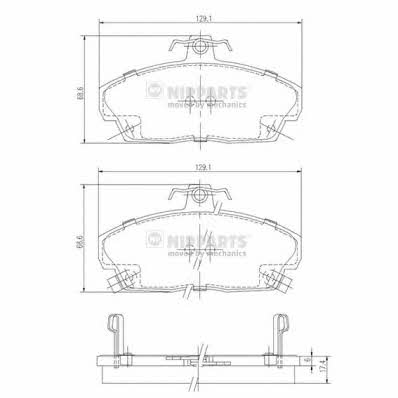 Nipparts J3604031 Brake Pad Set, disc brake J3604031