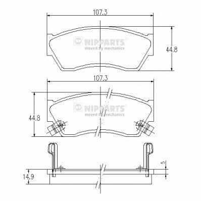 Nipparts J3608005 Brake Pad Set, disc brake J3608005