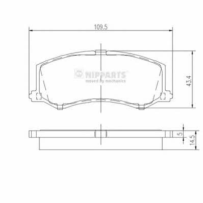 Nipparts J3608010 Brake Pad Set, disc brake J3608010