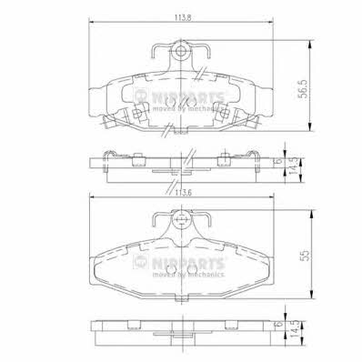 Nipparts J3610400 Brake Pad Set, disc brake J3610400