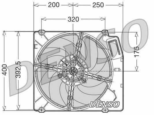 Nippon pieces DER01003 Hub, engine cooling fan wheel DER01003
