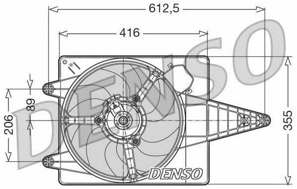 Nippon pieces DER01004 Hub, engine cooling fan wheel DER01004