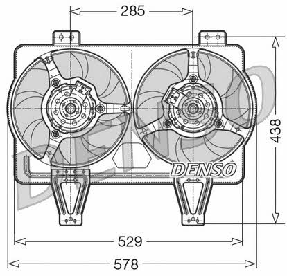 Nippon pieces DER01016 Hub, engine cooling fan wheel DER01016