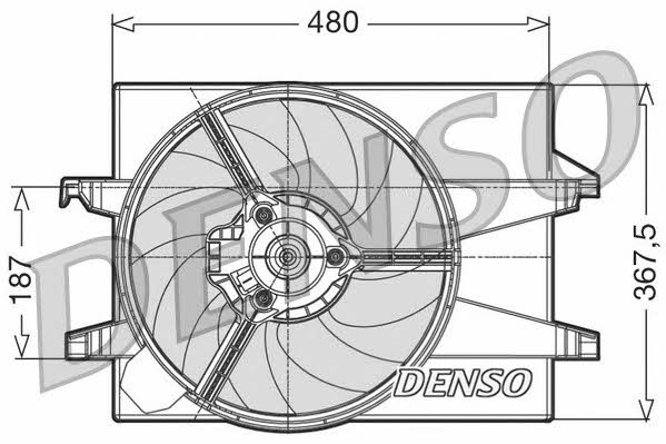 Nippon pieces DER10001 Hub, engine cooling fan wheel DER10001