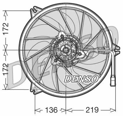 Nippon pieces DER21008 Hub, engine cooling fan wheel DER21008