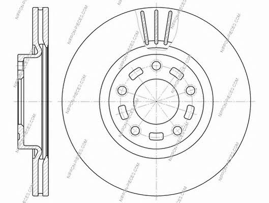 Nippon pieces M330A19 Front brake disc ventilated M330A19