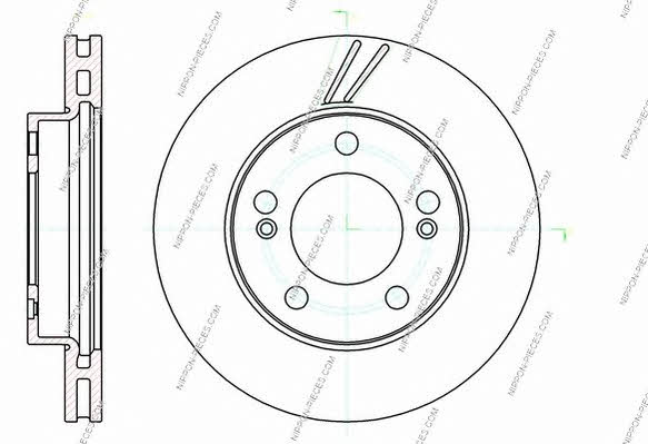 Nippon pieces S330G09 Front brake disc ventilated S330G09