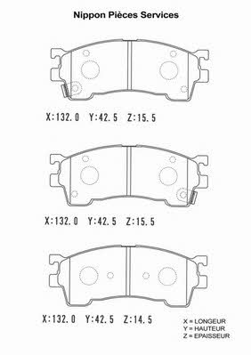 Nippon pieces M360A40 Brake Pad Set, disc brake M360A40