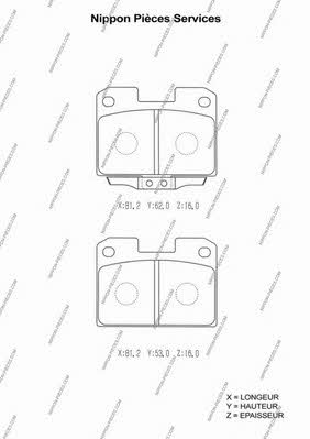 Nippon pieces M361I14 Brake Pad Set, disc brake M361I14