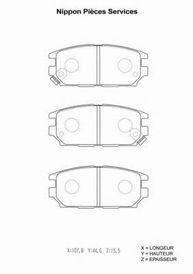 Nippon pieces M361I17 Brake Pad Set, disc brake M361I17