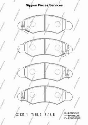 Nippon pieces S360I21 Brake Pad Set, disc brake S360I21