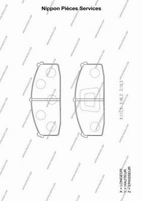 Nippon pieces N360N05 Brake Pad Set, disc brake N360N05