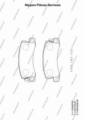 Nippon pieces T361A05 Brake Pad Set, disc brake T361A05