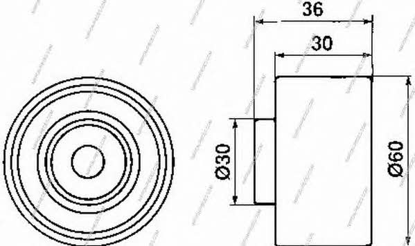 Nippon pieces T113A01B Tensioner pulley, timing belt T113A01B