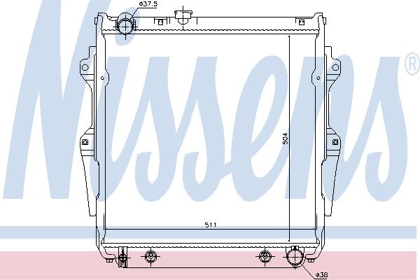 Nissens 646862 Radiator, engine cooling 646862