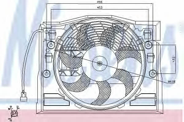 Nissens 85650 Hub, engine cooling fan wheel 85650
