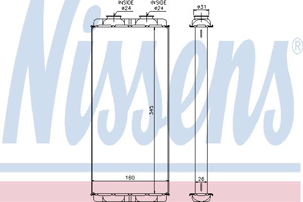 Nissens 72048 Heat exchanger, interior heating 72048