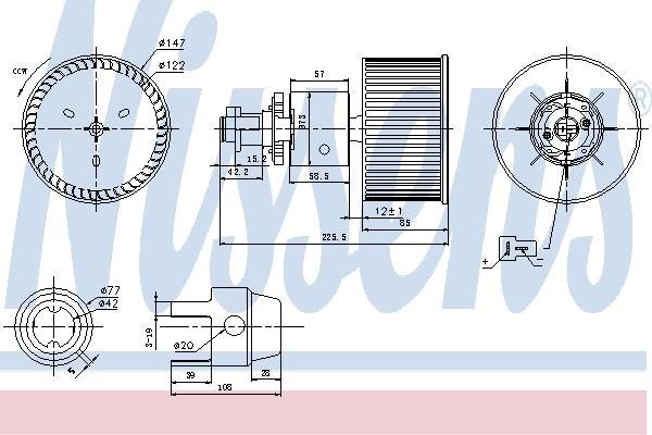 Nissens 87149 Fan assy - heater motor 87149