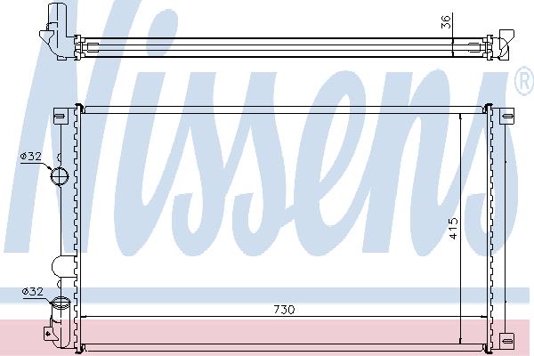 Nissens 63761 Radiator, engine cooling 63761