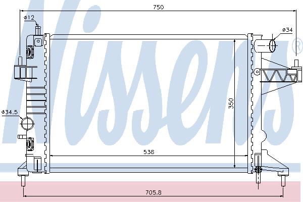 Nissens 63018 Radiator, engine cooling 63018