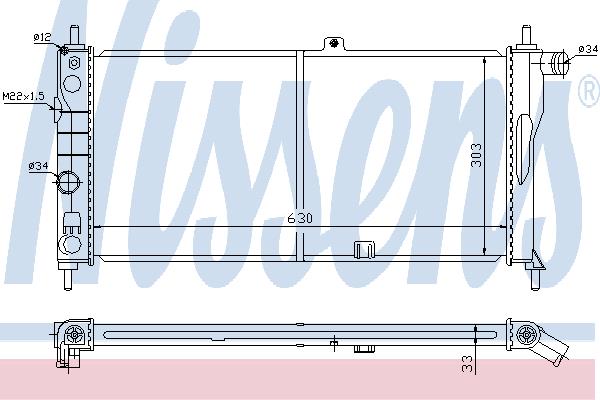 Nissens 632741 Radiator, engine cooling 632741