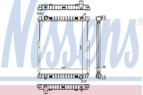 Nissens 63332 Engine cooling radiator 63332 63332 Nissens Engine cooling radiator