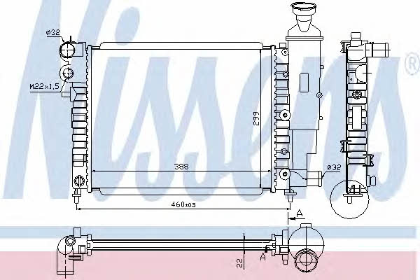 Nissens 63522A Radiator, engine cooling 63522A