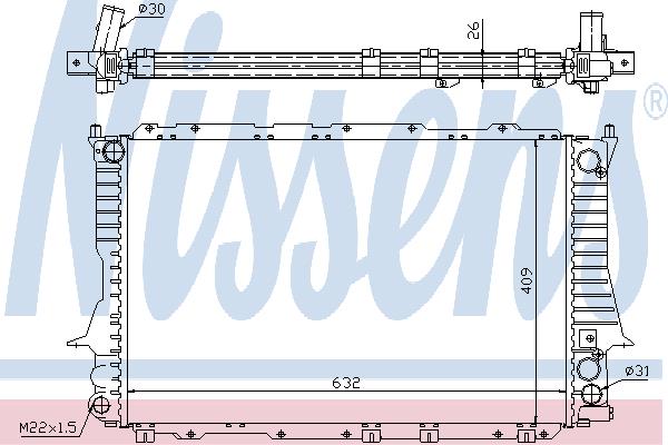 Car radiator Audi 100: 60459 Nissens Engine cooling radiator
