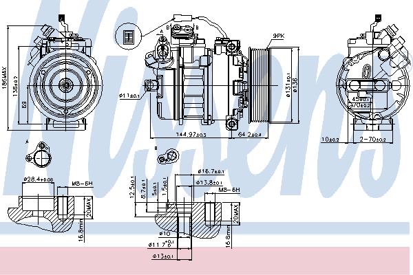Nissens 89371 Compressor 89371 89371 Nissens Compressor