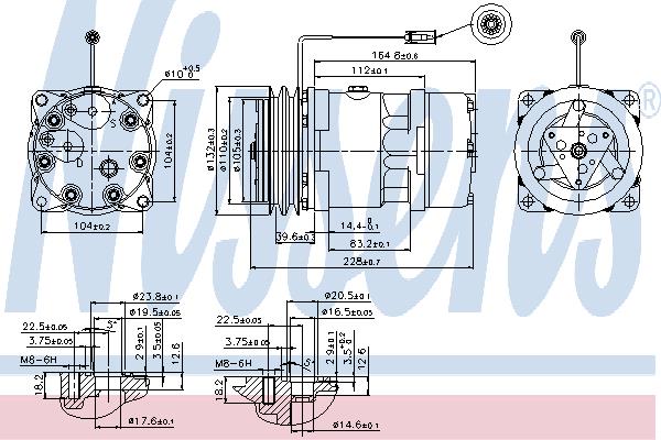 Nissens 89439 Compressor 89439 89439 Nissens Compressor